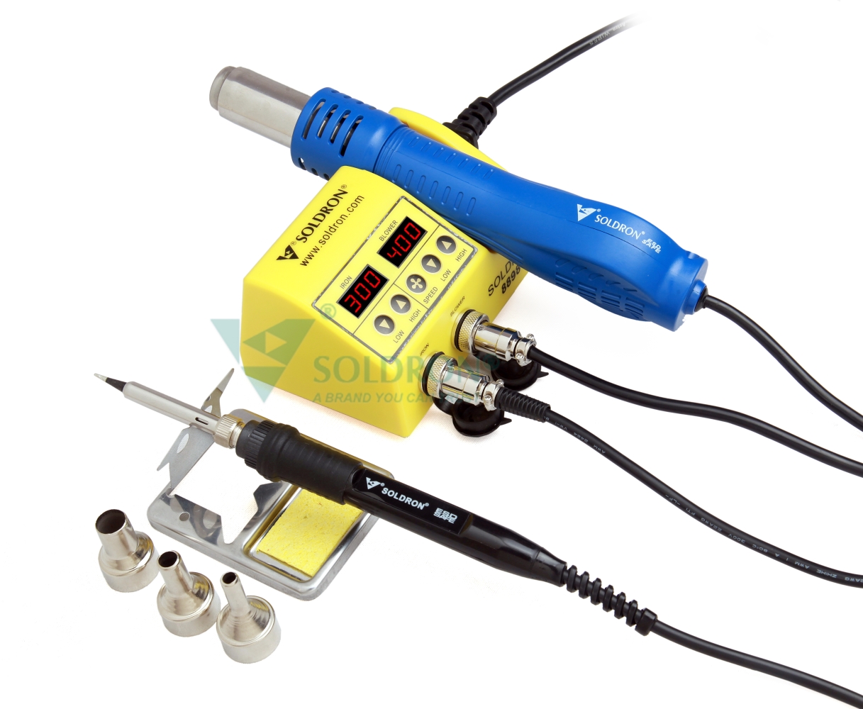 PORTABLE DUAL HOT AIR SOLDERING STATION